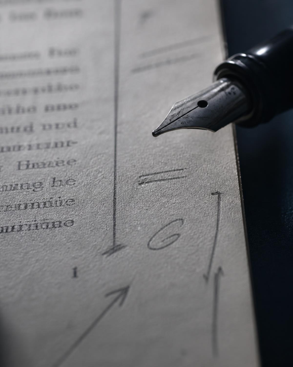 Pencil annotations in the margin of a printed manuscript page